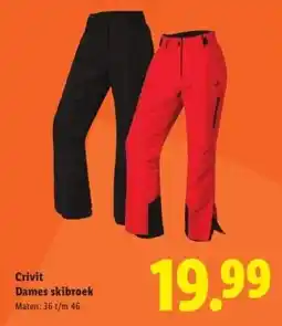 Lidl Crivit Dames skibroek aanbieding