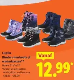 Lidl Lupilu Kinder snowboots of winterlaarzen aanbieding