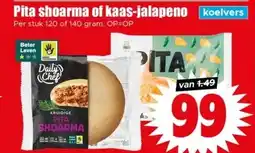 Dirk Pita shoarma of kaas-jalapeno aanbieding