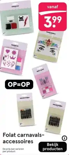 Etos Folat carnaval accessoires aanbieding
