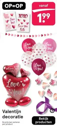 Etos Valentijn decoratie aanbieding