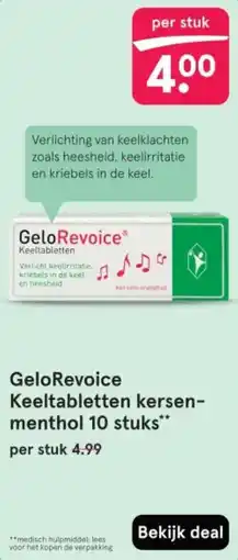 Etos GeloRevoice Keeltabletten kersen-menthol aanbieding