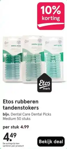 Etos Etos rubberen tandenstokers aanbieding