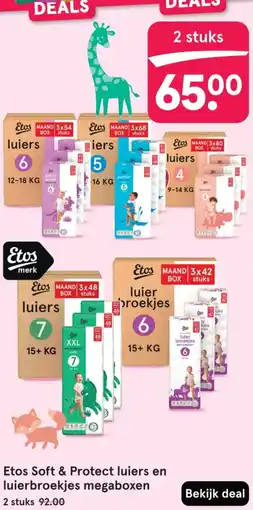 Etos Etos Soft & Protect luiers en luierbroekjes megaboxen aanbieding