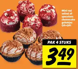 Nettorama Mini red velvet of speculoos cheesecake gebakjes aanbieding