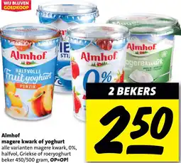 Nettorama Almhof magere kwark of yoghurt aanbieding