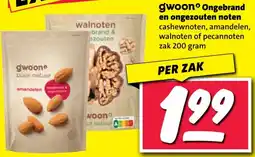 Nettorama Gwoon Ongebrand en ongezouten noten aanbieding