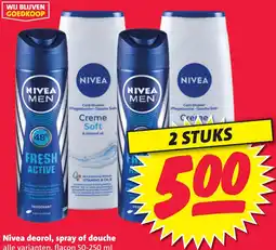 Nettorama Nivea deorol, spray of douche aanbieding