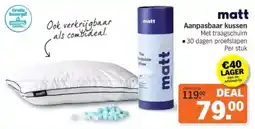 Albert Heijn Matt Aanpasbaar kussen aanbieding