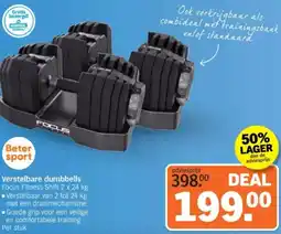 Albert Heijn Beter sport Verstelbare dumbbells aanbieding