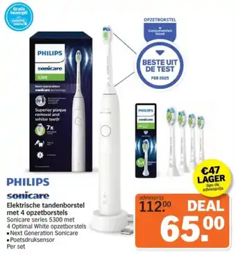 Philips sonicare Elektrische tandenborstel met 4 opzetborstels