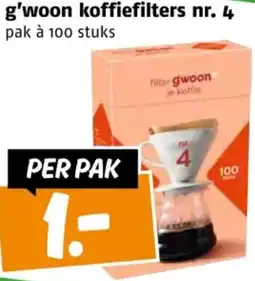 Poiesz G'woon koffiefilters nr. 4 aanbieding