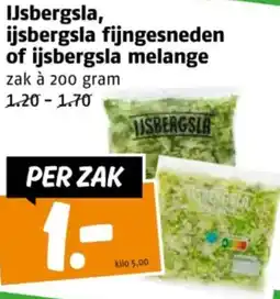 Poiesz IJsbergsla, ijsbergsla fijngesneden of ijsbergsla melange aanbieding