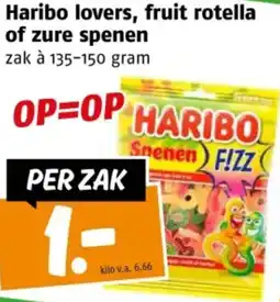 Poiesz Haribo lovers, fruit rotella of zure spenen aanbieding