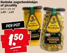 Poiesz Kesbeke augurkenblokjes of piccalilly aanbieding