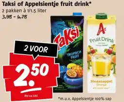 Poiesz Taksi of Appelsientje fruit drink aanbieding