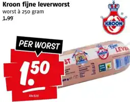 Poiesz Kroon fijne leverworst aanbieding