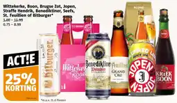 Poiesz Wittekerke, Boon, Brugse Zot, Jopen, Straffe Hendrik, Benediktiner, Seefs, St. Feuillien of Bitburger aanbieding