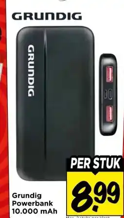 Vomar Voordeelmarkt Grundig Powerbank aanbieding