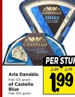 Vomar Voordeelmarkt Arla Danablu , of Castello Blue aanbieding