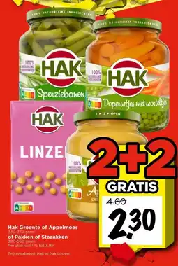 Vomar Voordeelmarkt Hak Groente of Appelmoes , of Pakken of Stazakken aanbieding