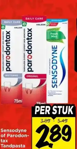 Vomar Voordeelmarkt Sensodyne of Parodon- tax Tandpasta aanbieding