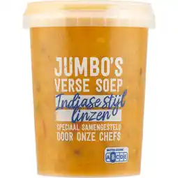 Jumbo Jumbo's Verse Soep Indiase Stijl Linzen 500 g aanbieding