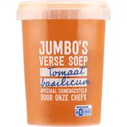 Jumbo Jumbo's Verse Soep Tomaat Basilicum 500 g aanbieding