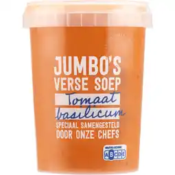 Jumbo Jumbo's Verse Soep Tomaat Basilicum 500 g aanbieding