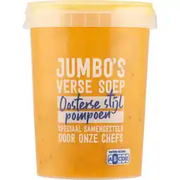 Jumbo Jumbo's Verse Soep Oosterse Stijl Pompoen 500 g aanbieding