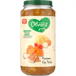 Jumbo Olvarit 12+ Maanden Pompoen Kip Pasta 250g aanbieding