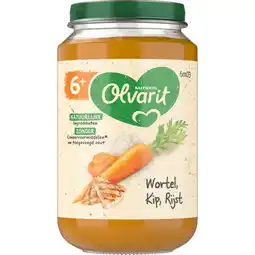 Jumbo Olvarit 6+ Maanden Wortel Kip Rijst 200g aanbieding