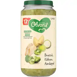 Jumbo Olvarit 12+ Maanden Broccoli Kalkoen Aardappel 250g aanbieding