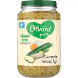 Jumbo Olvarit 8+ Maanden Courgette Witvis Rijst 200g aanbieding