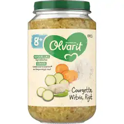 Jumbo Olvarit 8+ Maanden Courgette Witvis Rijst 200g aanbieding