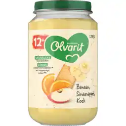 Jumbo Olvarit Banaan Sinaasappel Koek 12+ Maanden 200 g aanbieding