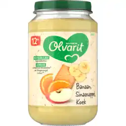 Jumbo Olvarit Banaan Sinaasappel Koek 12+ Maanden 200 g aanbieding