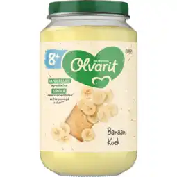 Jumbo Olvarit 8+ Maanden Banaan Koek 200g aanbieding
