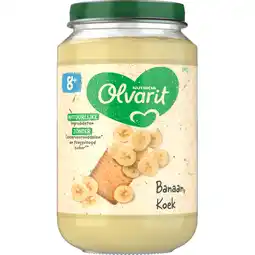 Jumbo Olvarit 8+ Maanden Banaan Koek 200g aanbieding