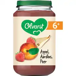 Jumbo Olvarit 6+ Maanden Appel Aardbei Peer 200g aanbieding