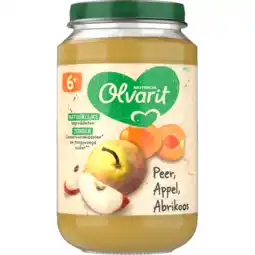Jumbo Olvarit Peer Appel Abrikoos 6+ Maanden 200 g aanbieding