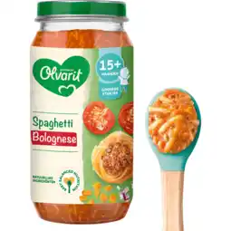 Jumbo Olvarit 15+ Maanden Spaghetti Bolognese 250 g aanbieding