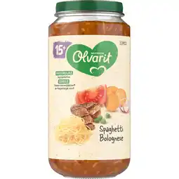Jumbo Olvarit 15+ Maanden Spaghetti Bolognese 250g aanbieding