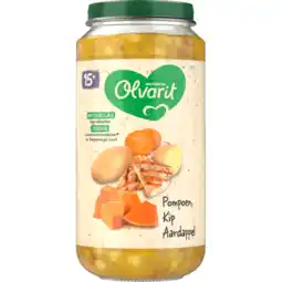 Jumbo Olvarit Pompoen Kip Aardappel 15+ Maanden 250 g aanbieding