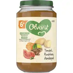 Jumbo Olvarit 6+ Maanden Tomaat Rundvlees Aardappel 200g aanbieding
