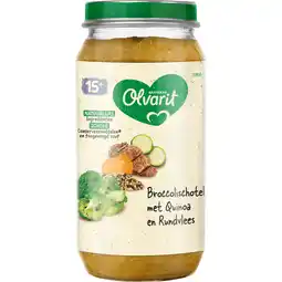 Jumbo Olvarit 15+ Maanden Broccolischotel met Quinoa en Rundvlees aanbieding