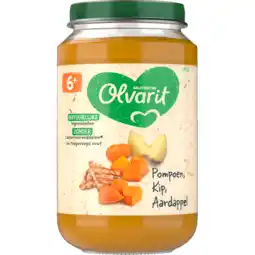 Jumbo Olvarit 6+ Maanden Pompoen Kip Aardappel 200g aanbieding