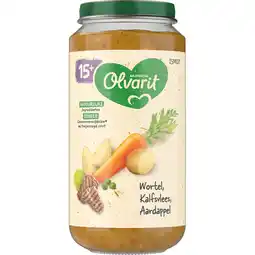 Jumbo Olvarit Wortel Kalfsvlees Aardappel 15+ Maanden 250 g aanbieding