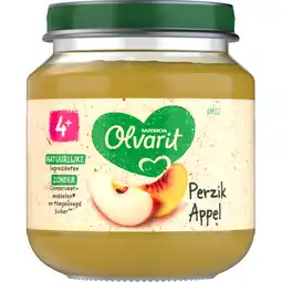 Jumbo Olvarit Perzik Appel 4+ Maanden 125 g aanbieding