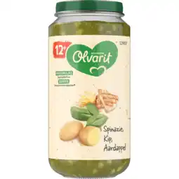 Jumbo Olvarit 12+ Maanden Spinazie Kip Aardappel 250g aanbieding